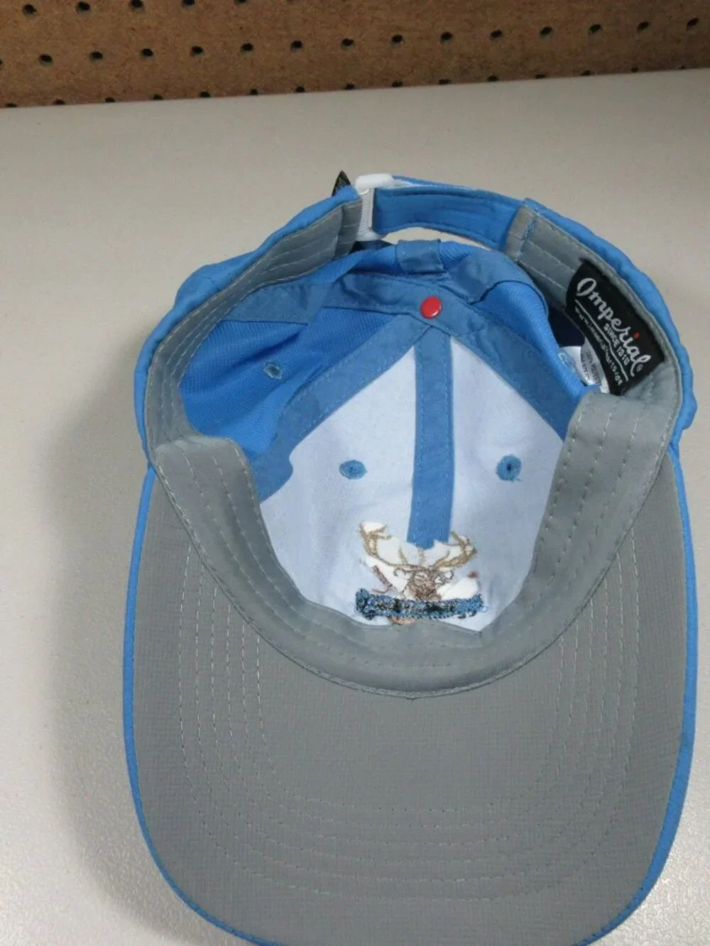 Imperial mens solid blue The Golf Club buck deer hunting strapback golf hat OS